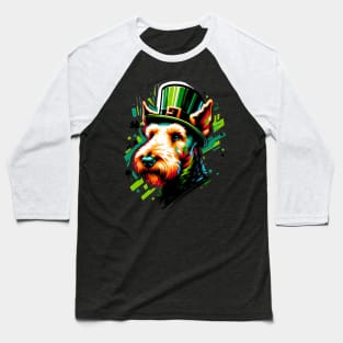 Airedale Terrier Celebrates Saint Patrick's Day Baseball T-Shirt